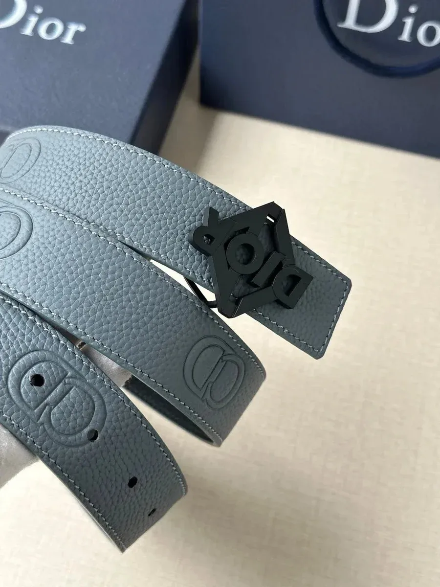 Dior Dior CD Logo Belt Slate Grey Grey