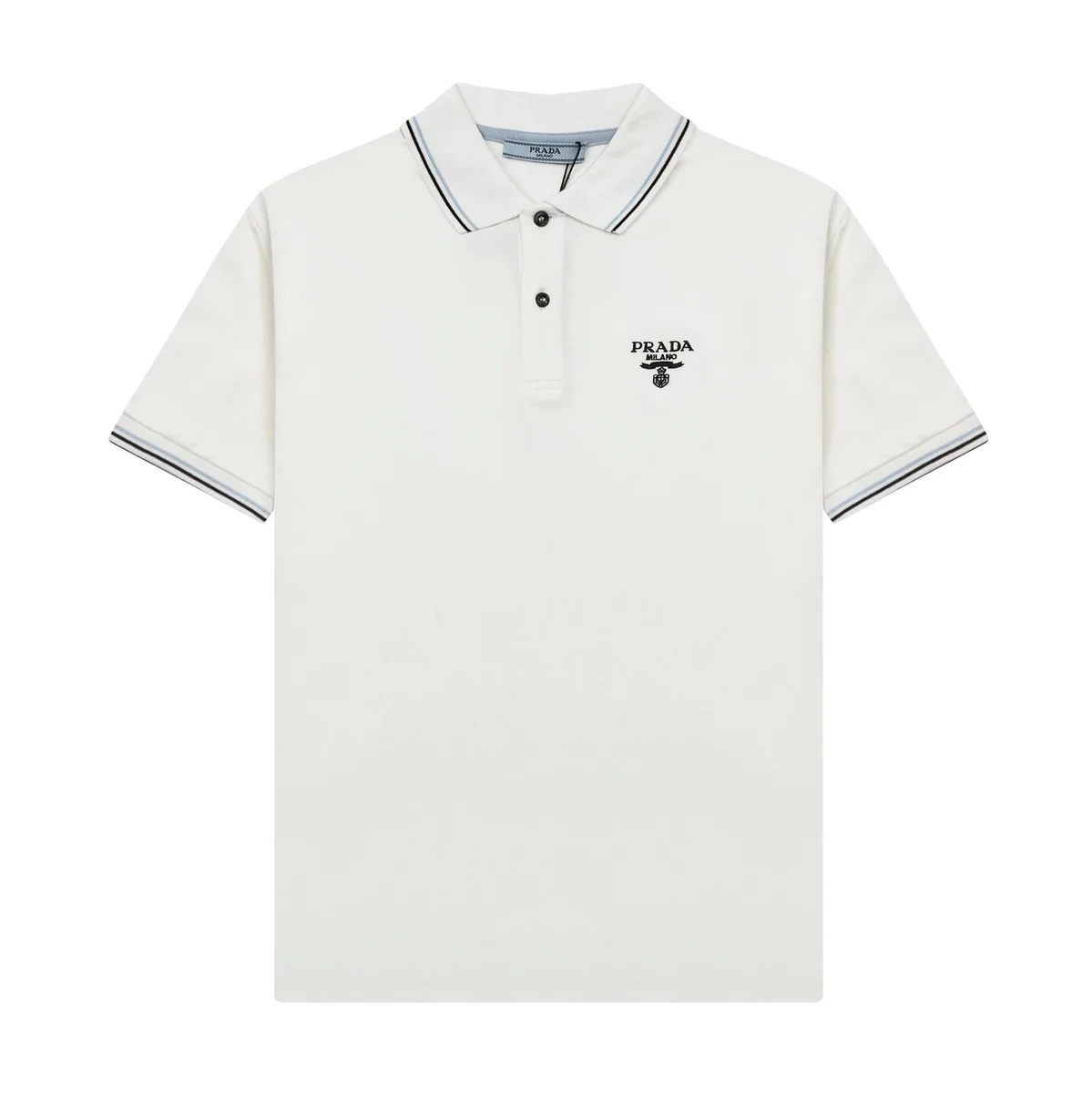 Prada Prada White Logo Polo Shirt White - 1