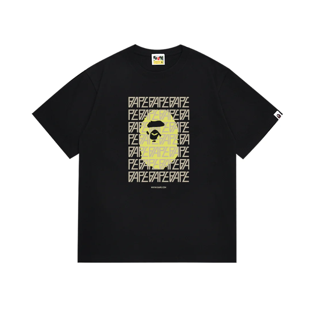 A Bathing Ape A Bathing Ape BAPE STA Black Yellow Graphic T-Shirt Black - 1