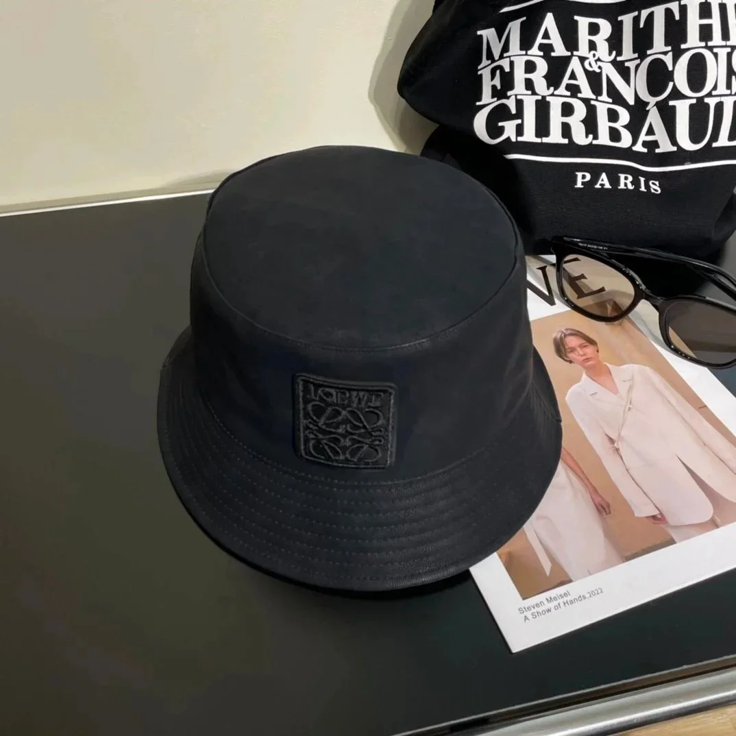 Loewe Loewe Anagram Black Bucket Hat Black