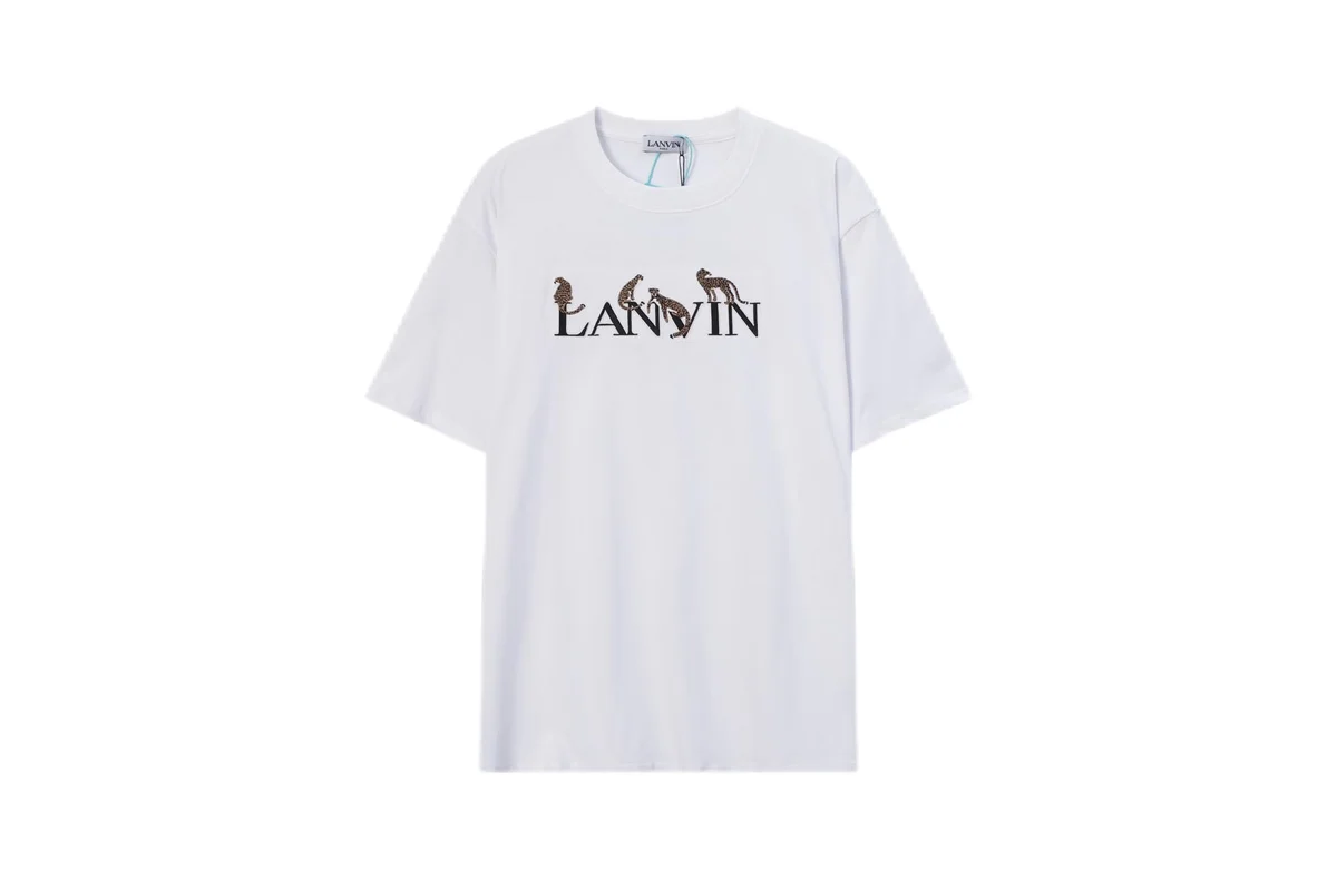 Lanvin Lanvin Animal Print Logo T-Shirt White White
