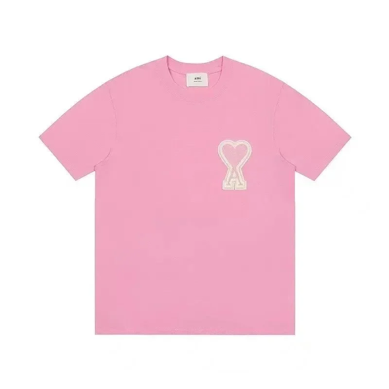 Ami Paris Ami Paris Ami de Coeur Pink Heart T-Shirt Pink - 1