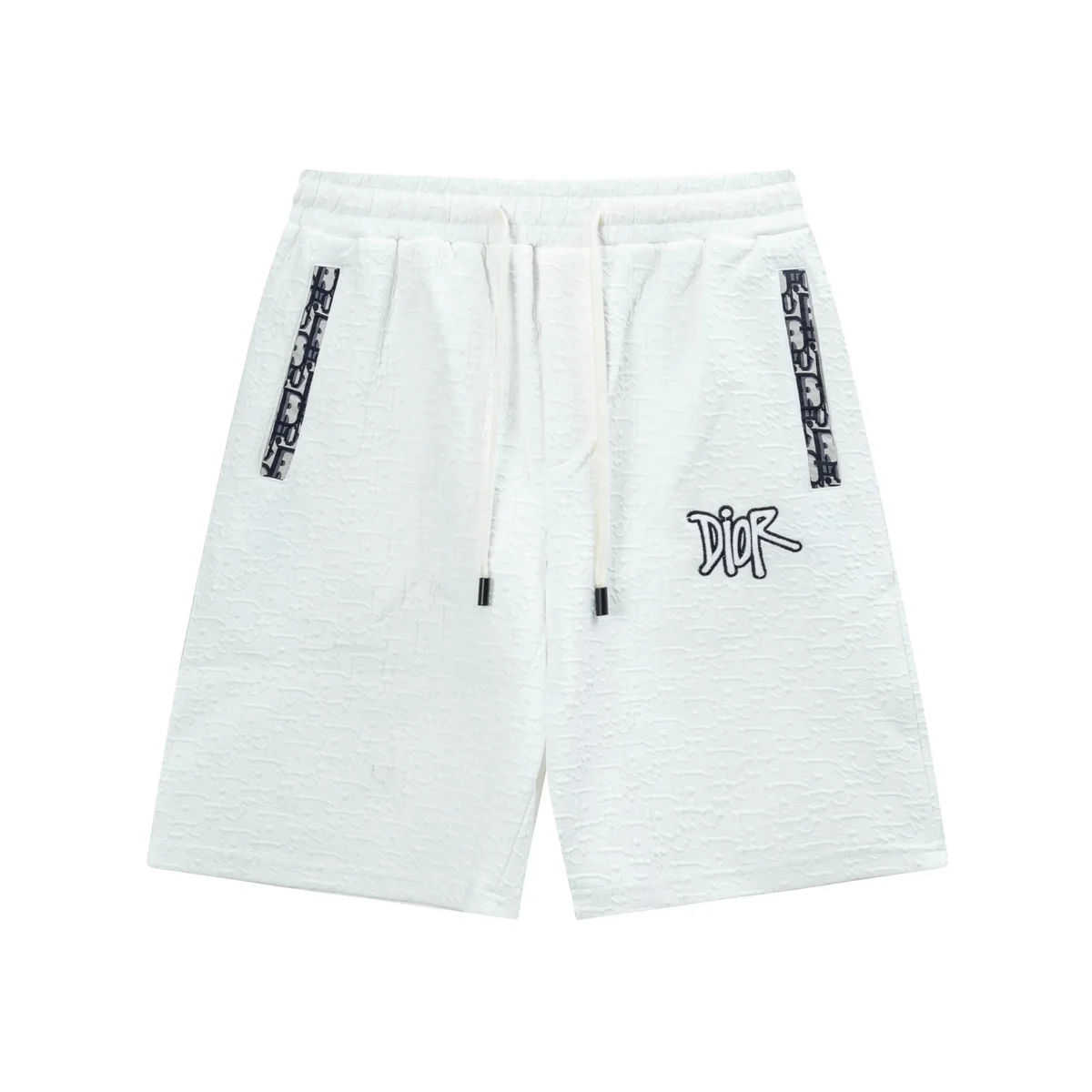 Dior White Embroidered Shorts