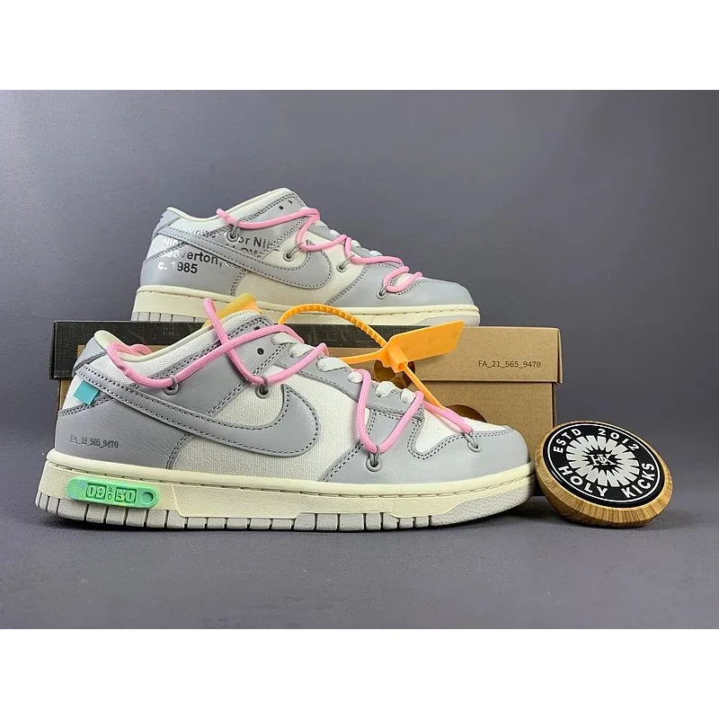 Nike Nike Dunk Low Off-White Sail/Grey Collaboration Sneakers Grey