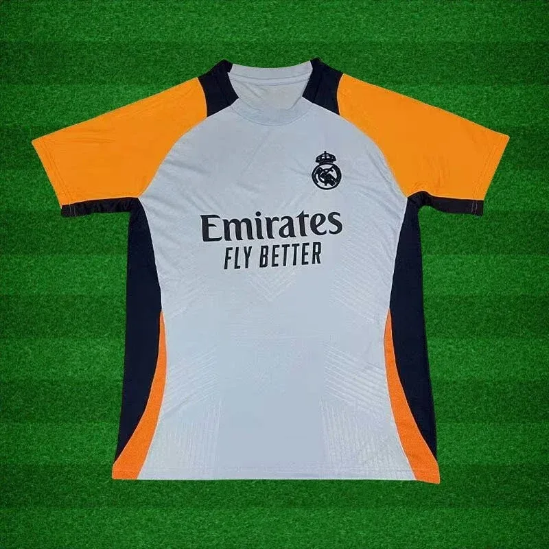 Other Real Madrid Training Jersey Grey Orange Grey - 1