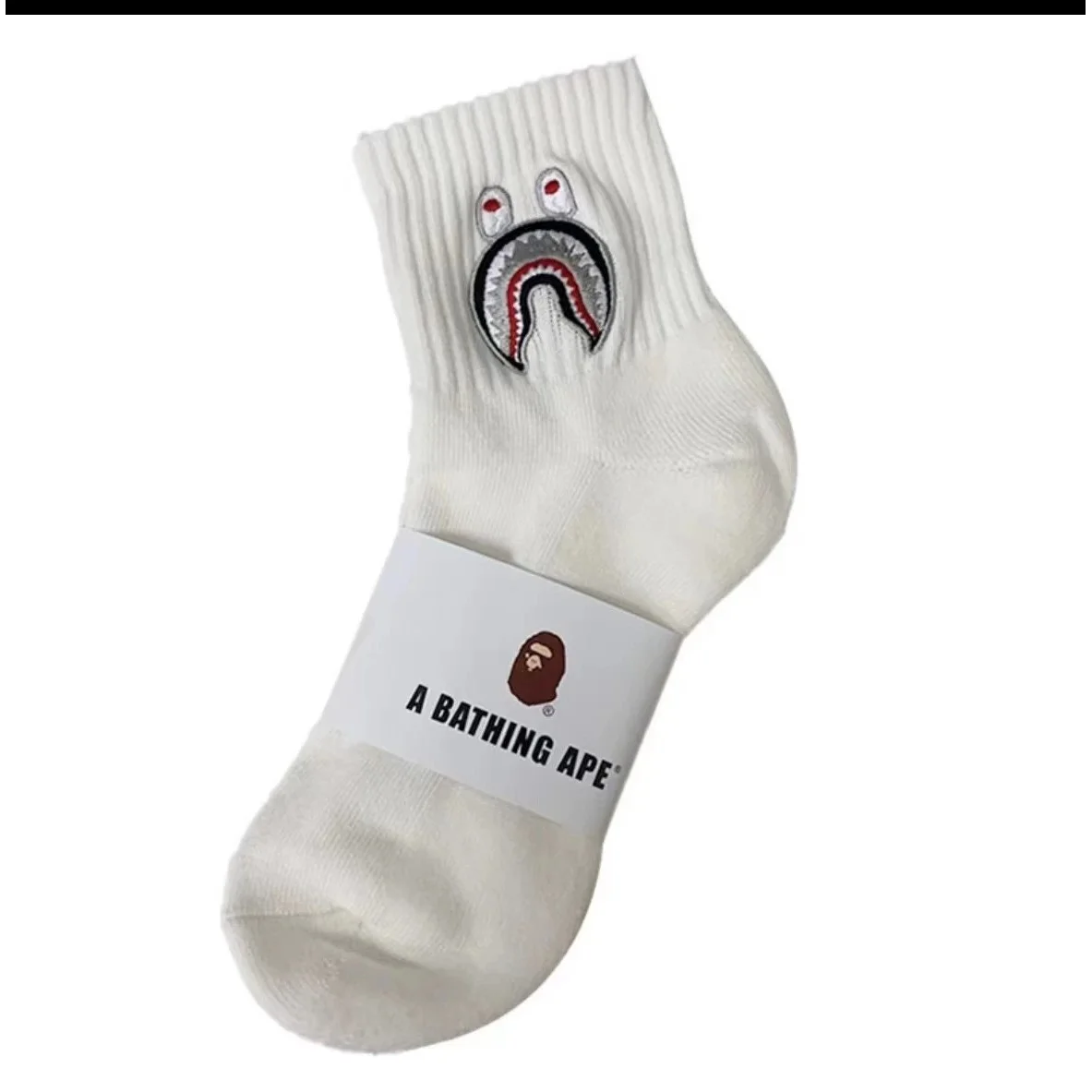 A Bathing Ape White Shark Socks S3