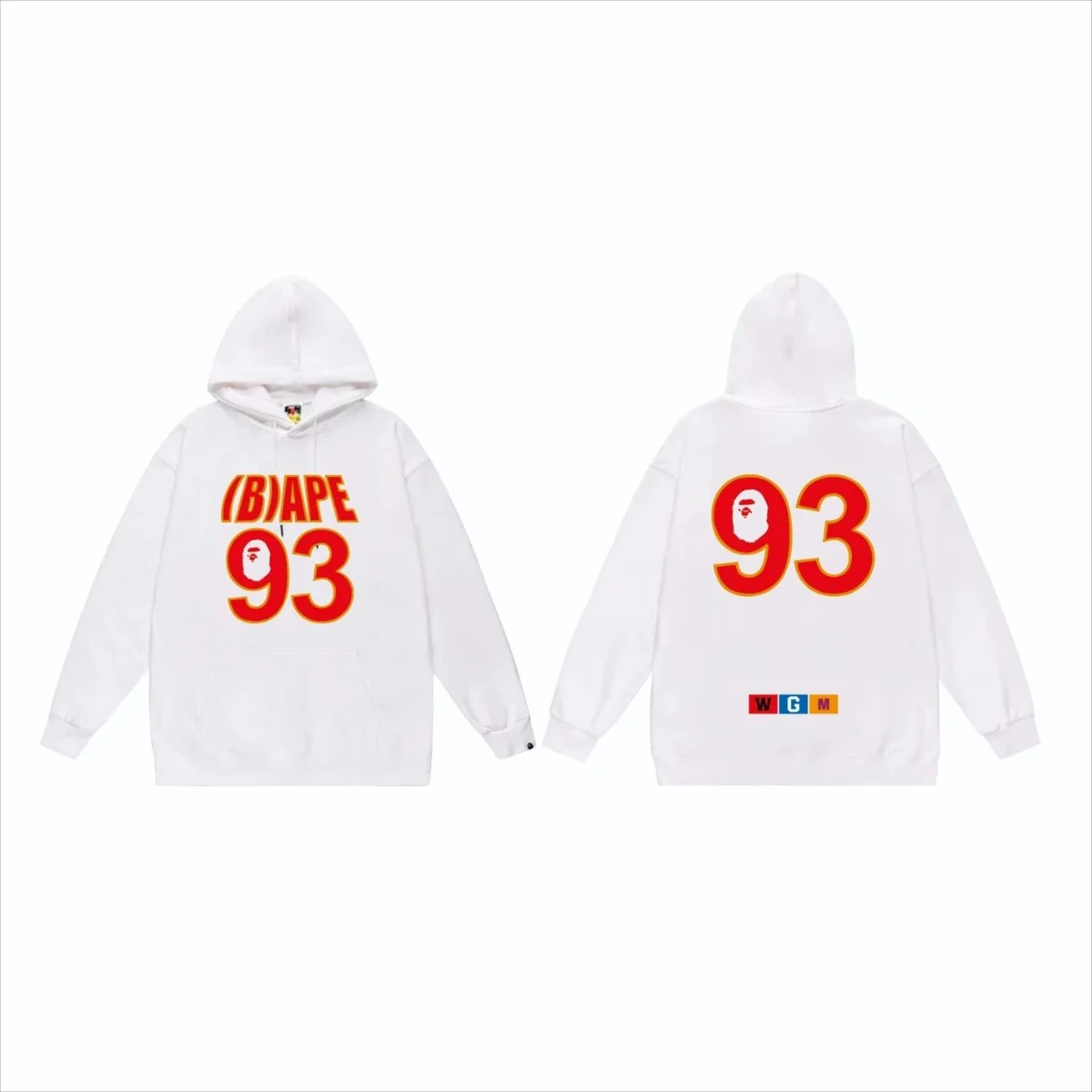 A Bathing Ape A Bathing Ape BAPE STA White '93' Hoodie White - 1
