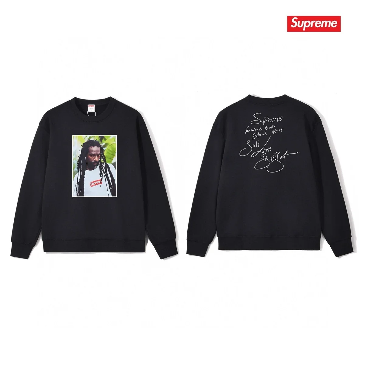 Supreme Supreme Black Box Logo Crewneck Sweatshirt Black - 1