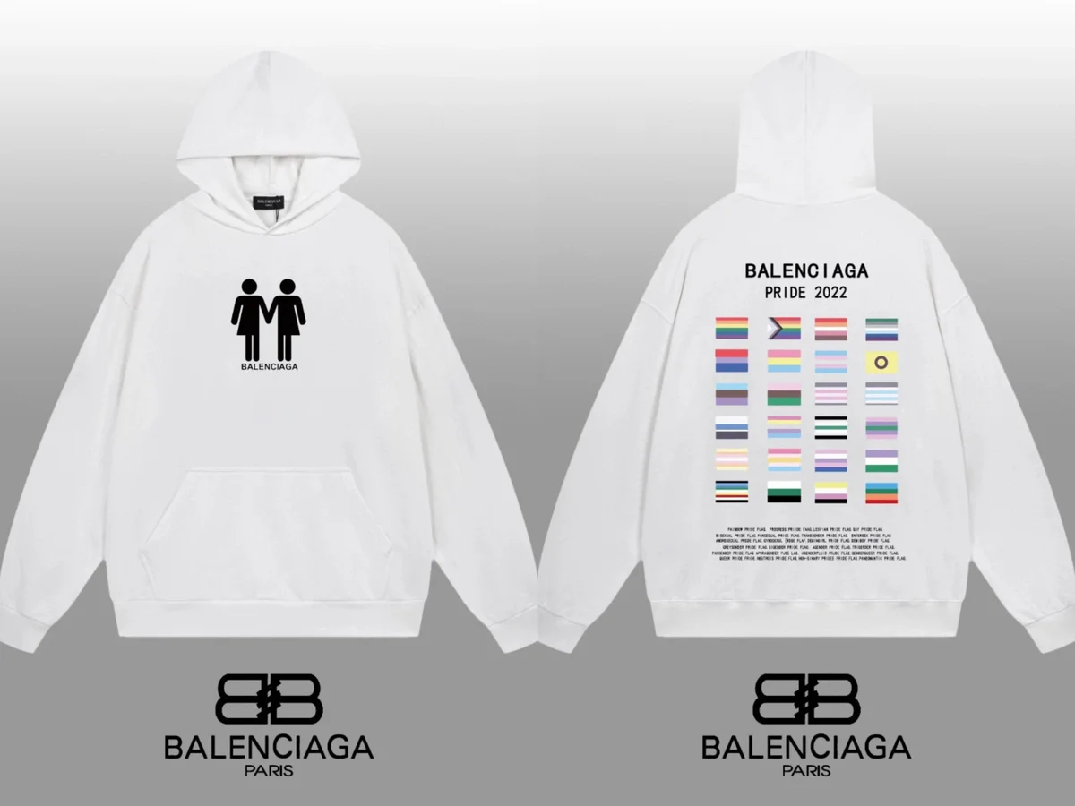 Balenciaga Balenciaga Pride 2022 White Hoodie White - 1