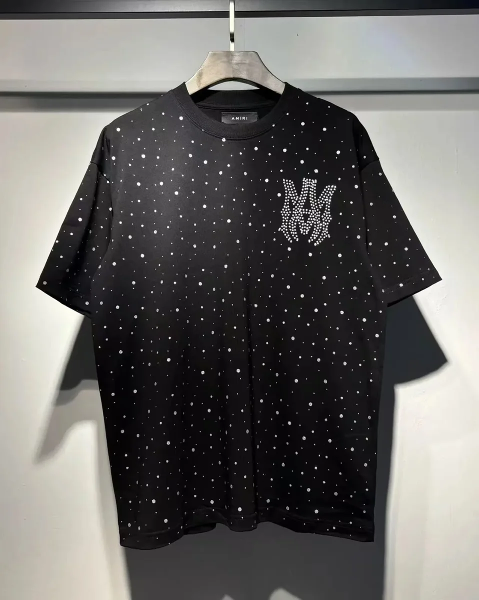 Amiri Amiri 'NY' Embellished Black T-Shirt Black - 1