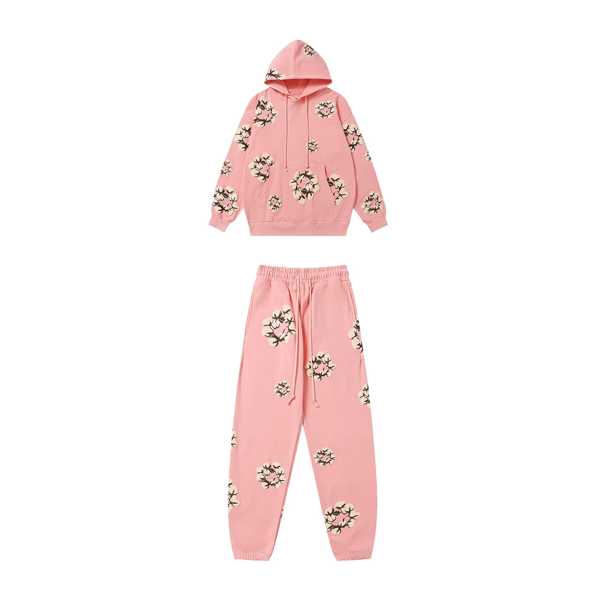 Other Pink Floral Co-ord Set Casual Tracksuit Pink - 1