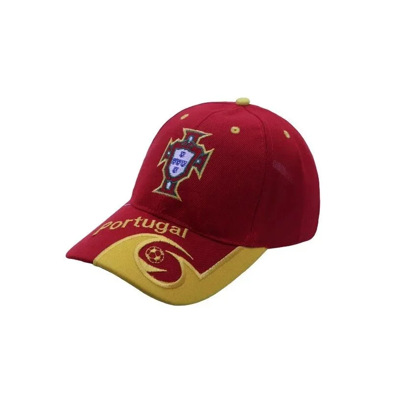 Other Portugal Football Cap Red & Gold Headwear Red - 1