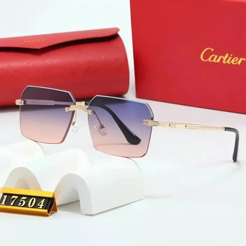 Cartier Cartier Panthère 13 Gold Frame Gradient Blue/Pink Sunglasses Gold - 1
