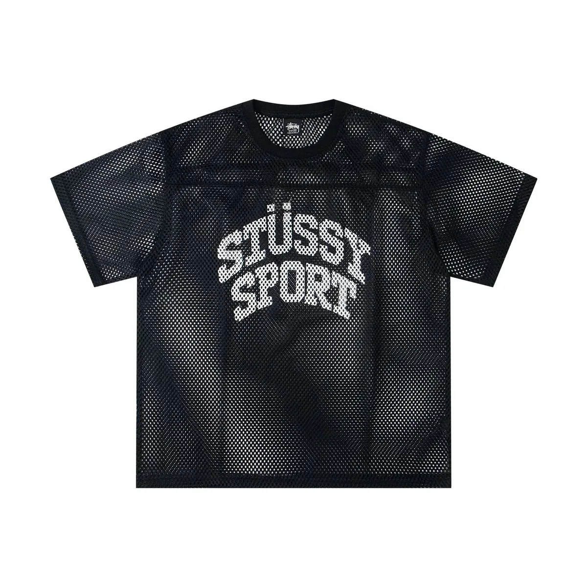 Stussy Stussy Stüssy Sport Black Mesh T-Shirt Black - 1