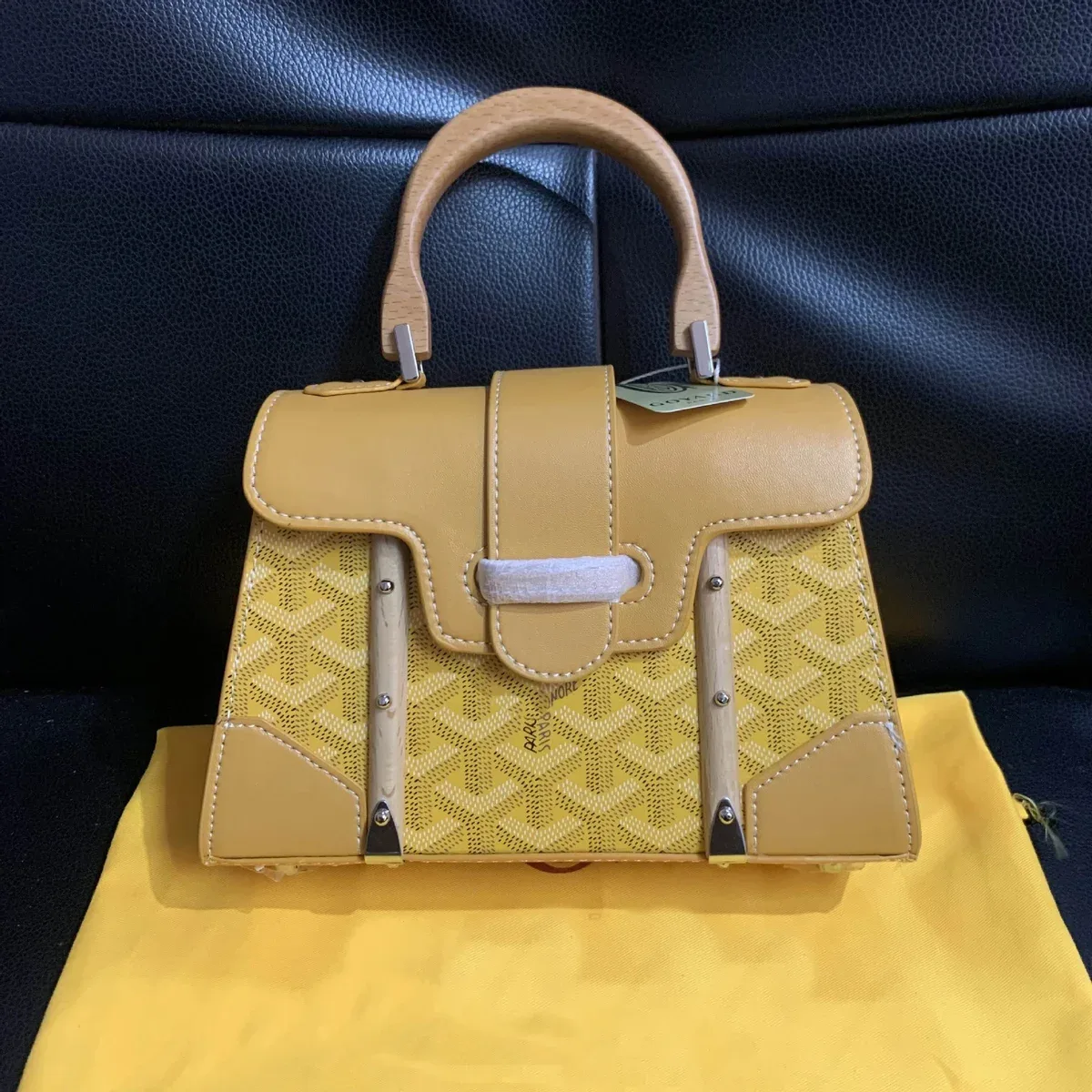 Goyard Goyard Monogram Yellow Handbag Yellow