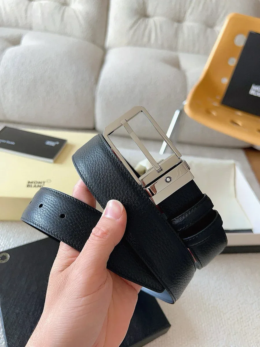 Montblanc Montblanc Black Leather Belt Black