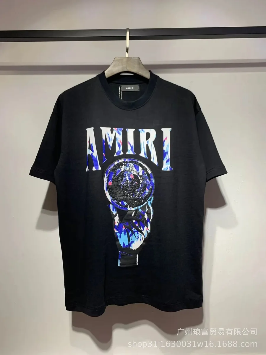 Amiri Amiri 655 Black AMRI Graphic T-Shirt Black - 1