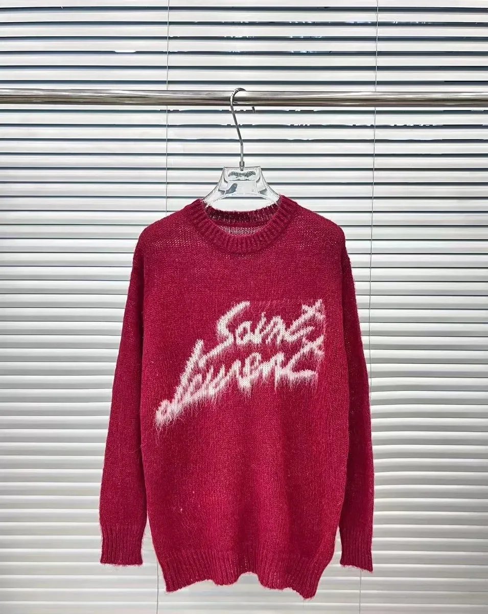 Saint Laurent Saint Laurent Saint Laurent Red/White Knit Sweater Red - 1