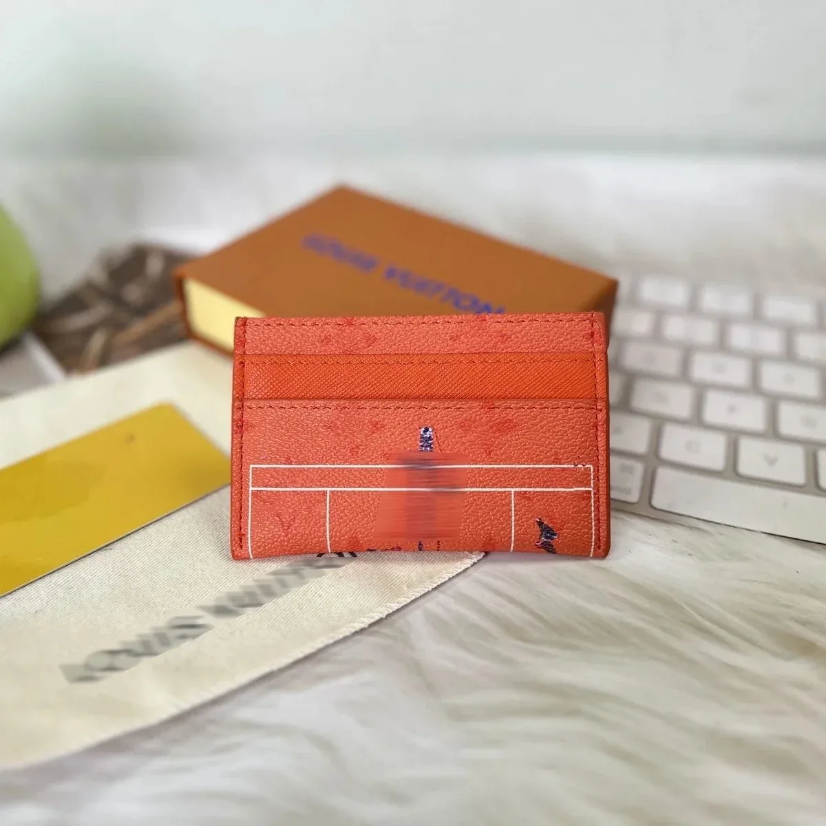 Louis Vuitton Louis Vuitton Monogram Card Holder Orange Orange