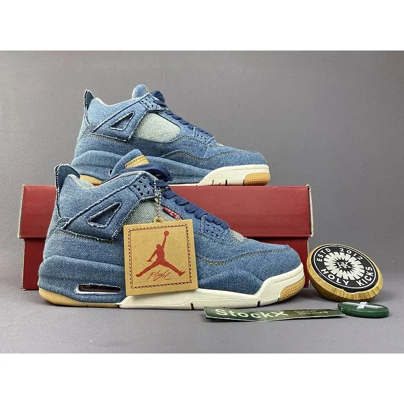 Jordan Jordan Air Jordan 4 Denim Sneakers Blue - 1