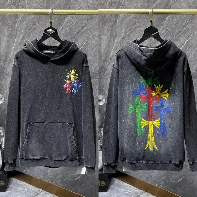 Marcelo Burlon Marcelo Burlon Cross Washed Black Hoodie Black - 1