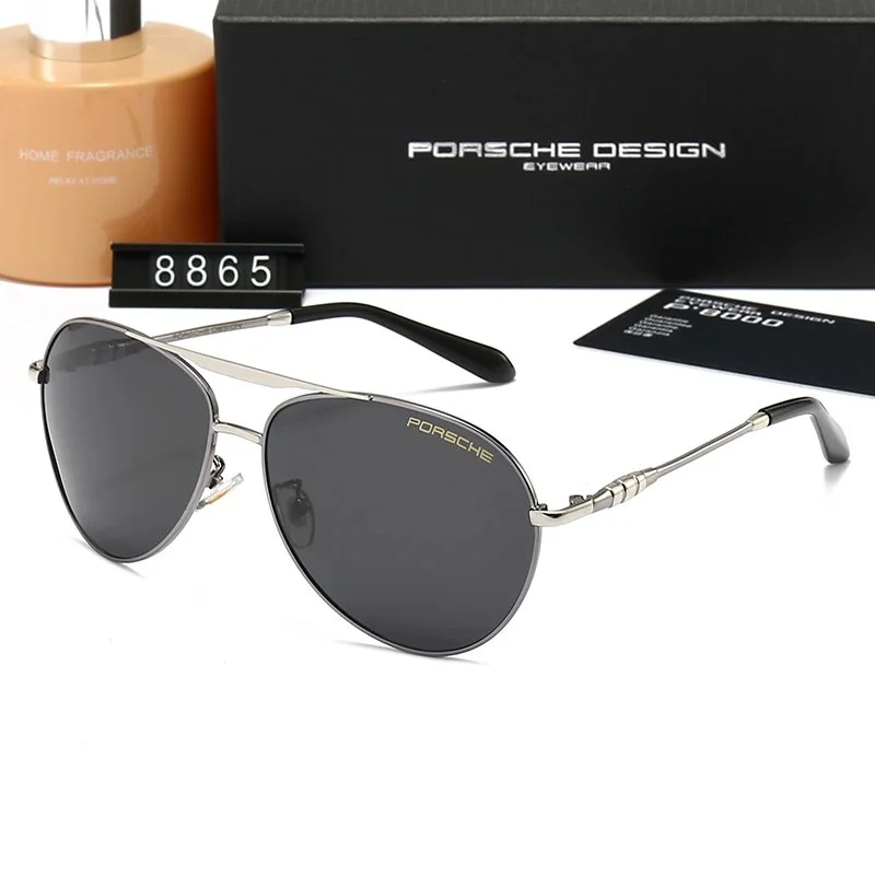 Porsche Design Porsche Design P-0000 Polarized Aviator Sunglasses Black - 1