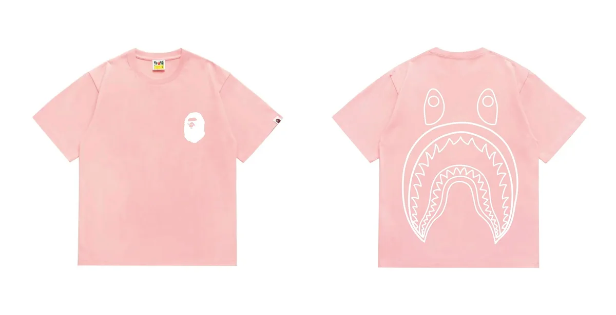A Bathing Ape A Bathing Ape BAPE STA粉白 T-Shirt Pink - 1