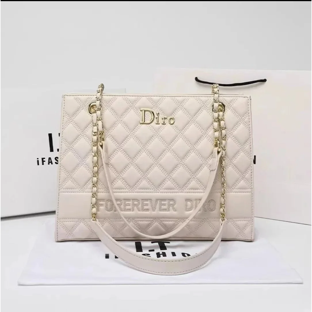 Dior Dior Lady Dior Cream Quilted Tote Bag Cream