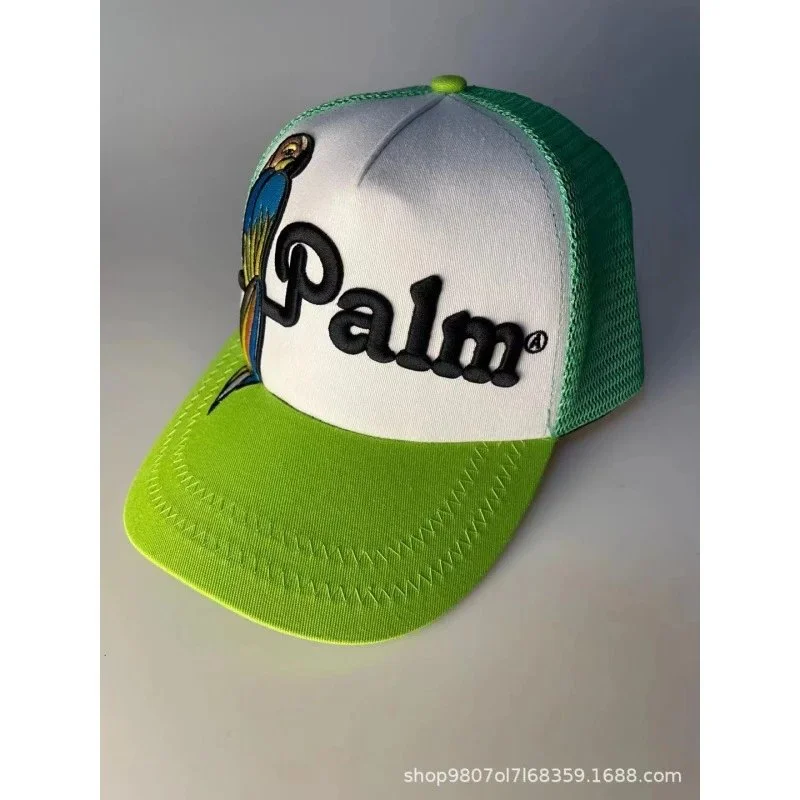 Palm Angels Palm Angels Palm Logo Trucker Cap Green/White Green - 1