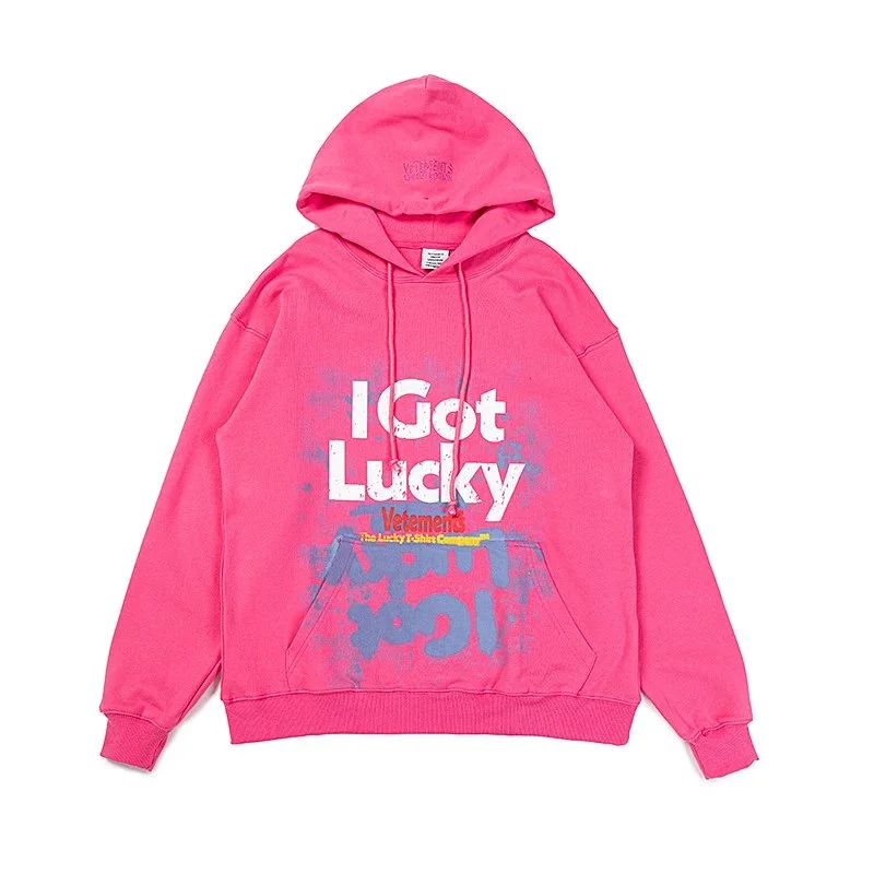 Vetements Vetements I Got Lucky Hot Pink Hoodie Pink - 1