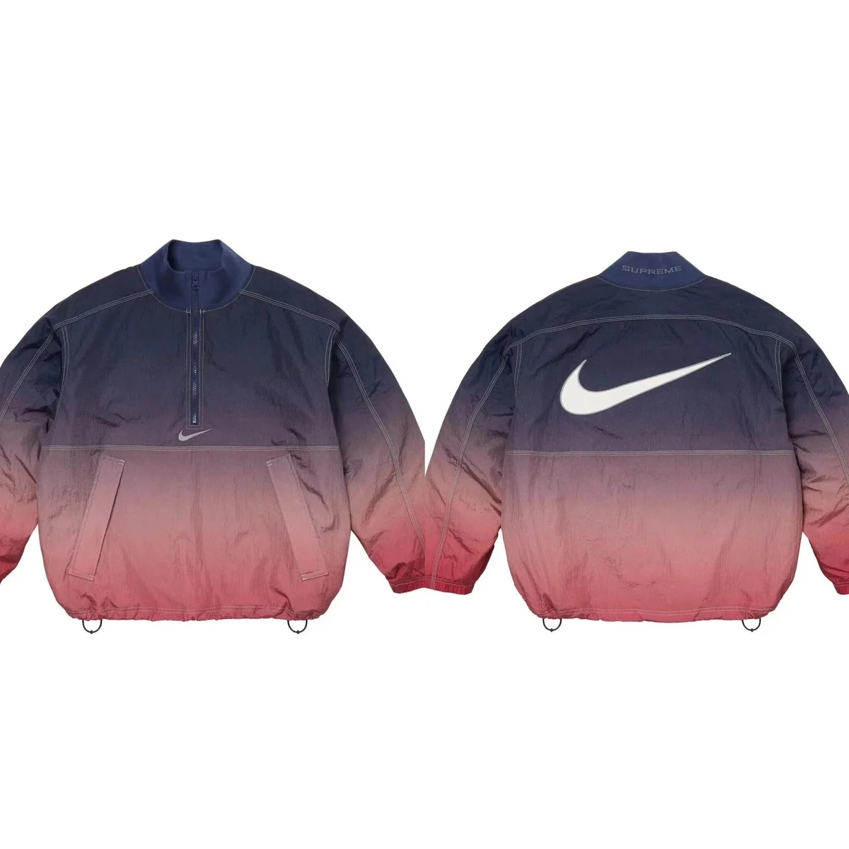 Nike Nike x Supreme Navy to Pink Gradient Windbreaker Jacket Multicolor