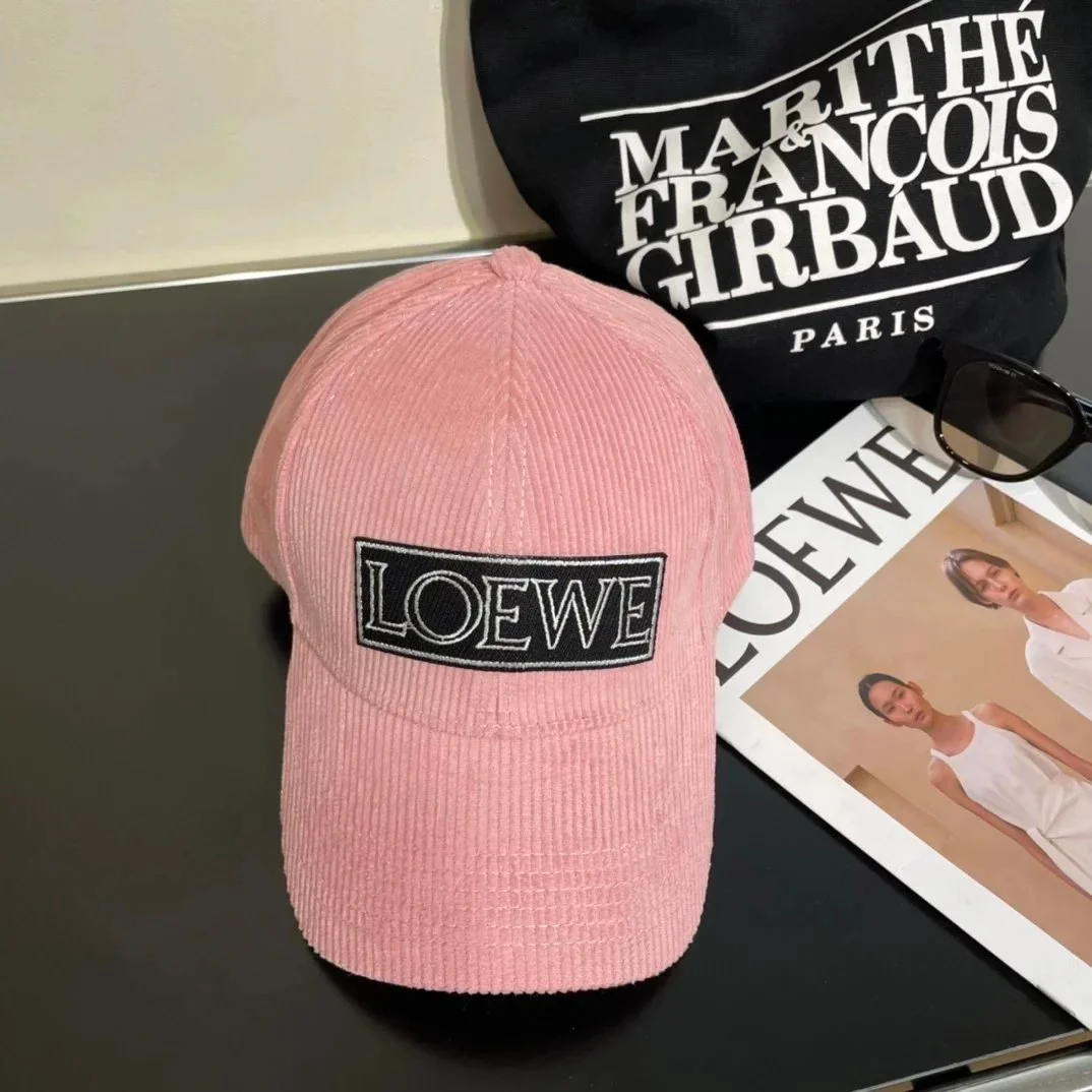 Loewe Loewe Pink Corduroy Cap Pink
