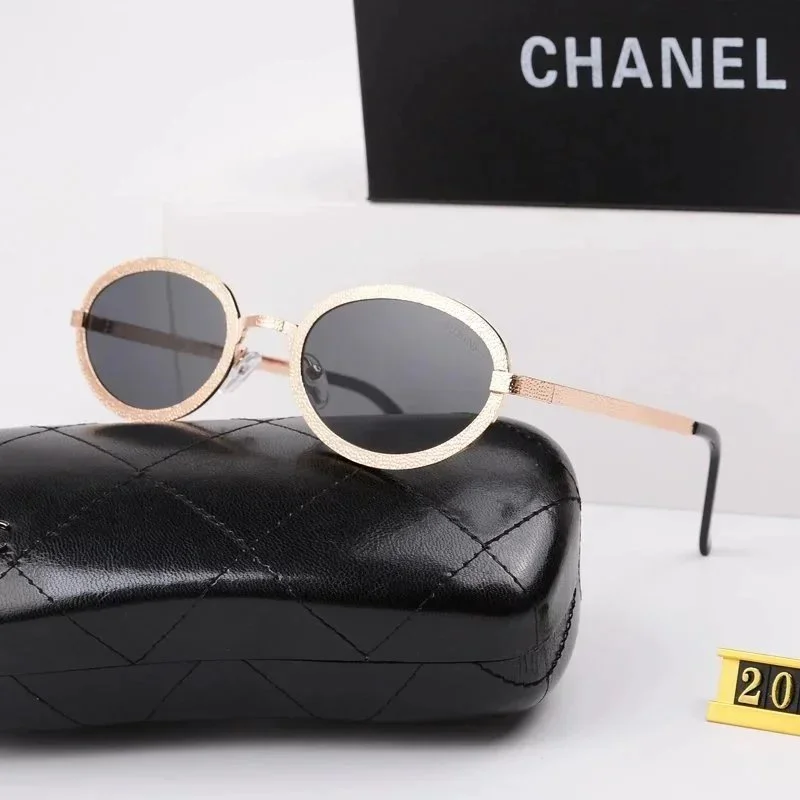 Chanel Chanel Round Rose Gold Sunglasses Gold