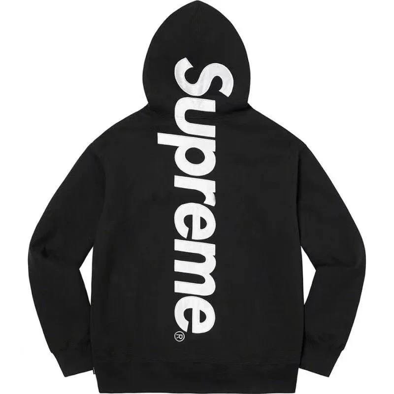Supreme Supreme Supreme Hoodie Black/White Black