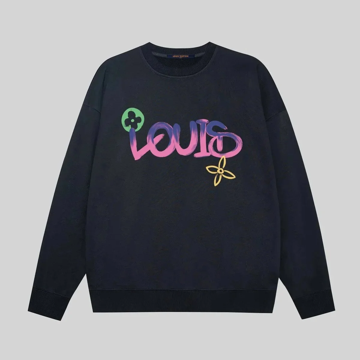 Louis Vuitton Louis Vuitton Graffiti Pink/Purple Sweatshirt Black