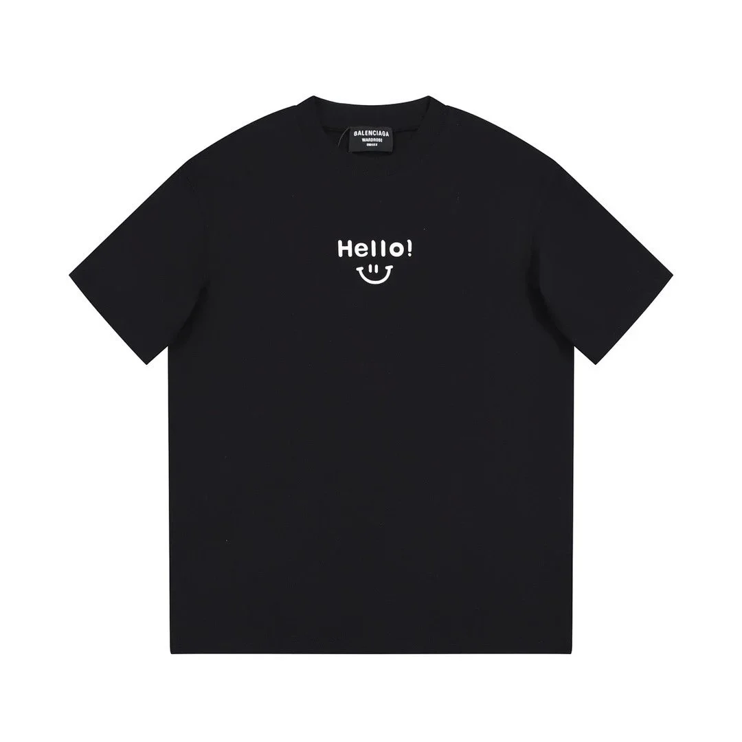Balenciaga Balenciaga Hello! Smile Black T-Shirt Black - 1