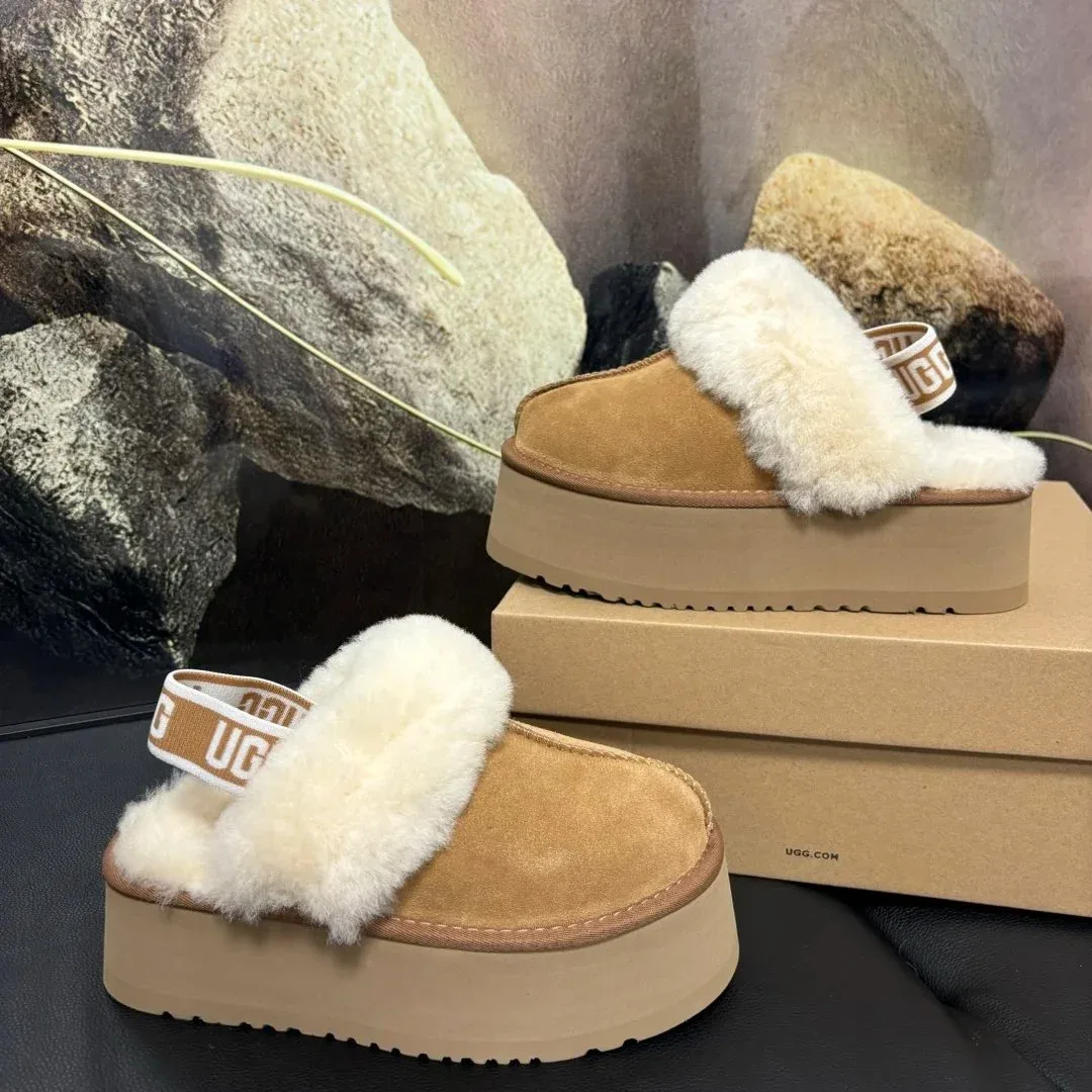 UGG UGG Classic Short Chestnut Fur Loafers Brown