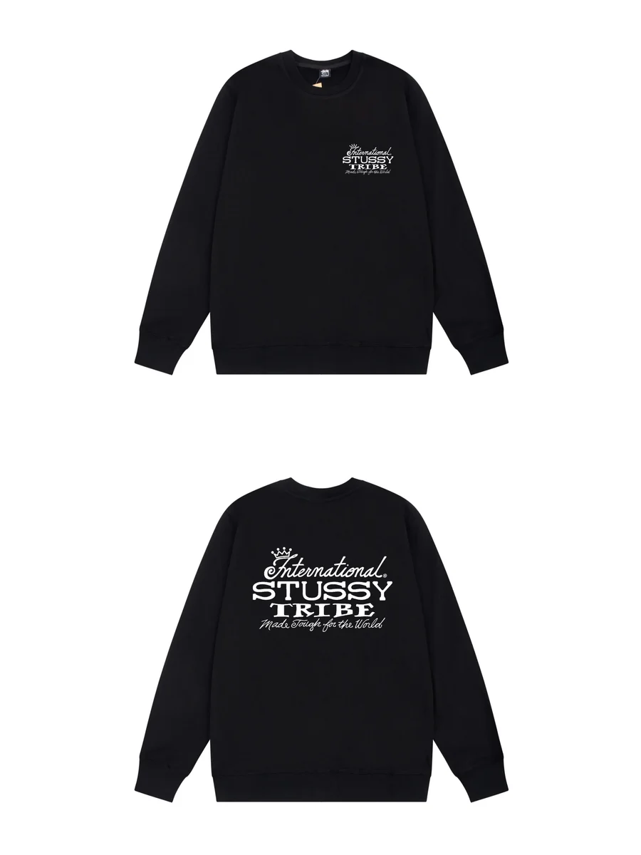 Stussy Stussy International Tribe Black Crewneck Sweatshirt Black - 1