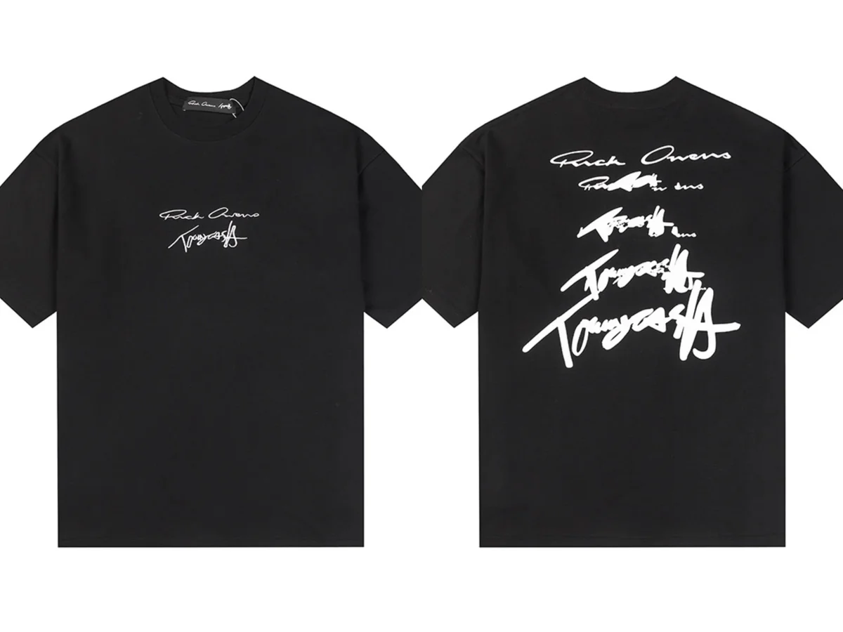 Rick Owens Rick Owens Signature Script Black T-Shirt Black - 1
