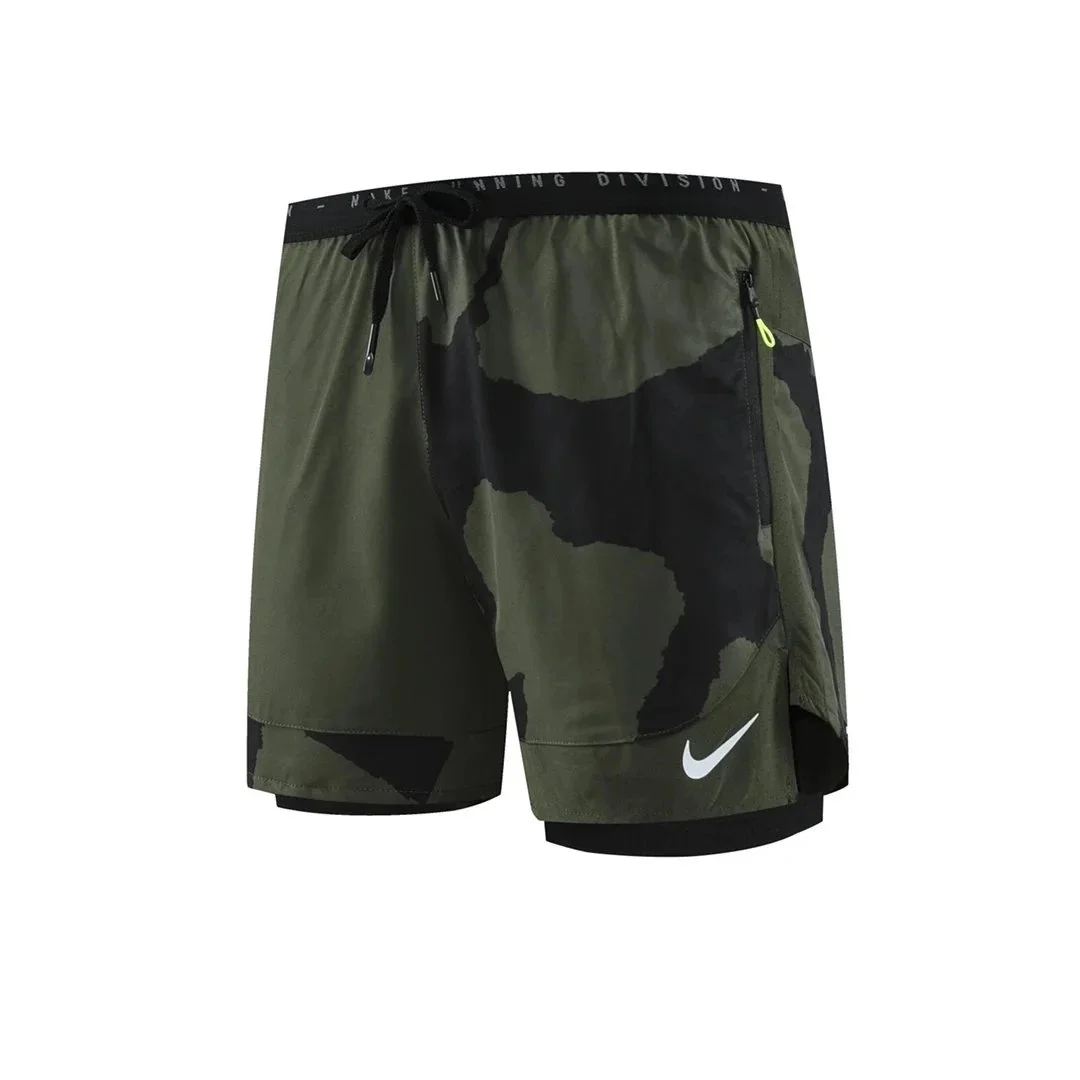 Nike Nike Air Max Camo Running Shorts Green - 1
