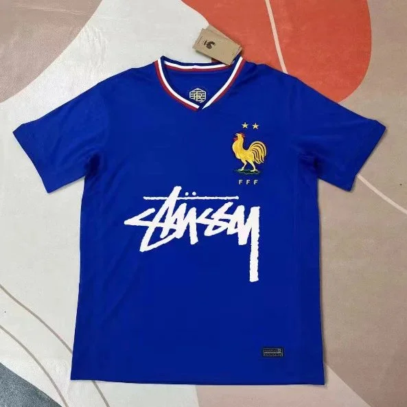 Stussy Stussy France Football Jersey Blue Rooster Blue - 1