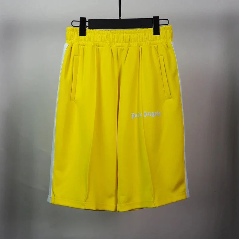 Palm Angels Palm Angels Life is Palm Yellow Track Shorts Yellow - 1