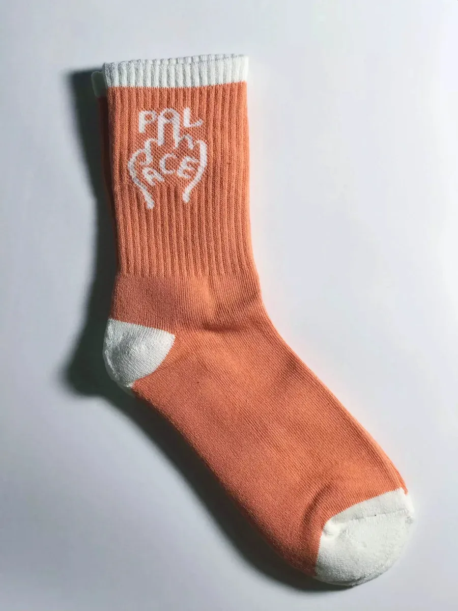 Palace Palace Peach Pink Crew Socks Pink - 1