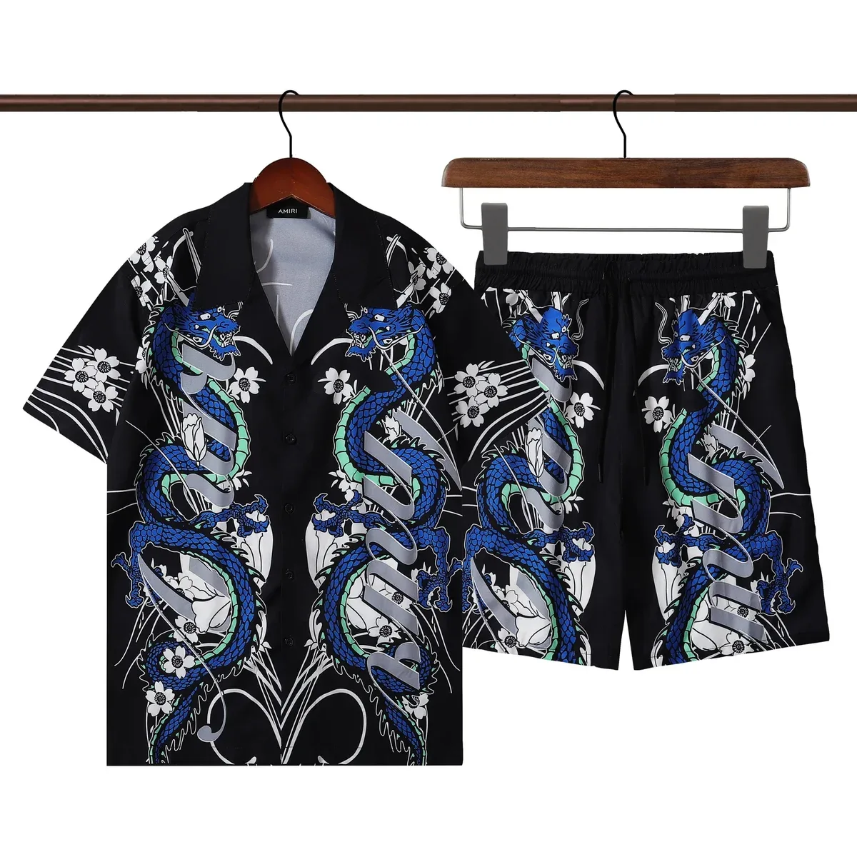 Amiri Amiri Dragon Print Co-ord Set Black/Blue Black - 1