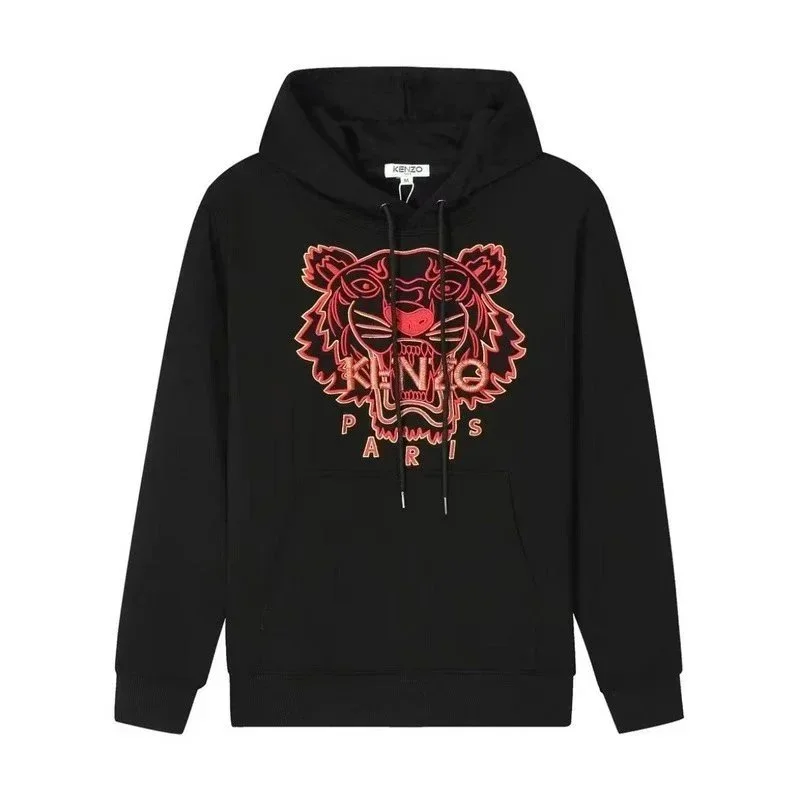 Kenzo Kenzo Tiger Head Black Hoodie Black - 1