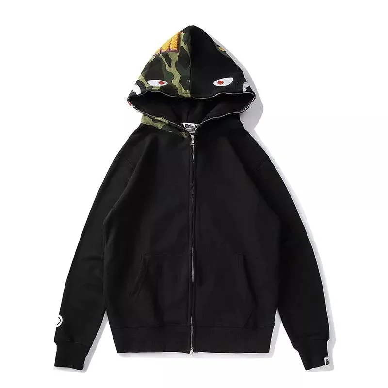 A Bathing Ape A Bathing Ape Baby Milo Yin-Yang Face Black Hoodie Black - 1
