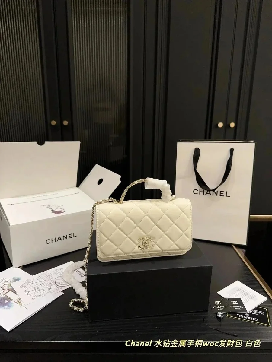 Chanel Chanel Wallet on Chain White Quilted Chain Bag White