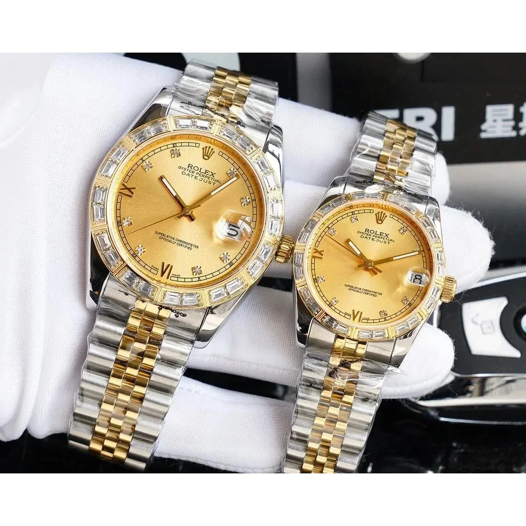 Rolex Rolex Datejust Two-Tone Gold Diamond Bezel Watch Gold