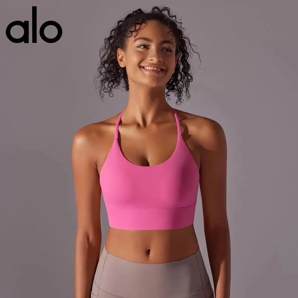 Alo Yoga Alo Wave Sports Bra波斯菊粉 Underwear & Swim Pink - 1