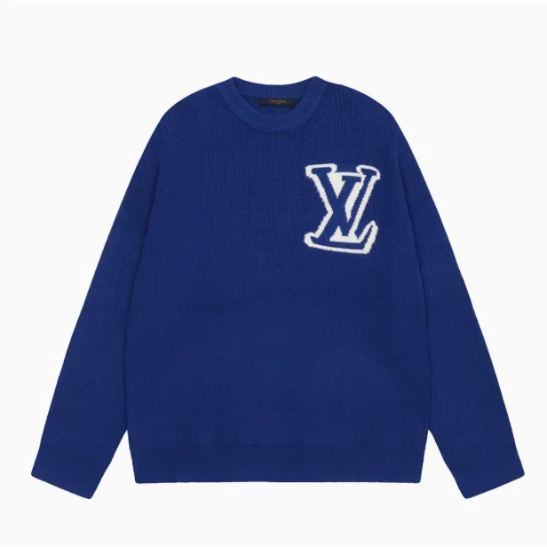 Louis Vuitton Louis Vuitton Monogram LV 5 Blue/White Knit Sweater Blue